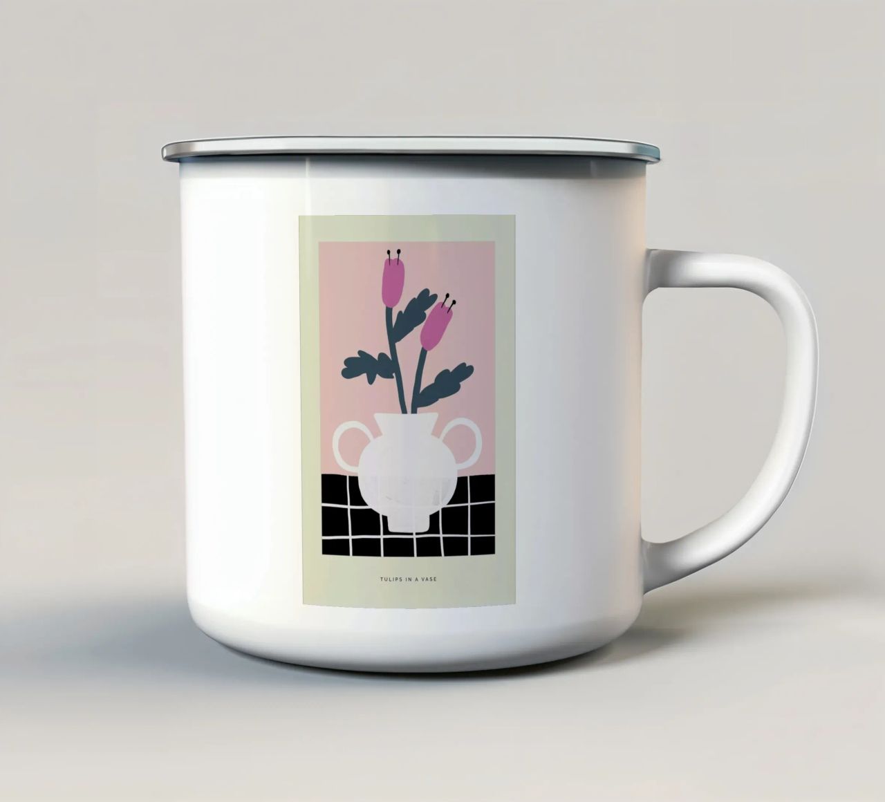 Tulips In A Vase tazza in smalto da Studio One