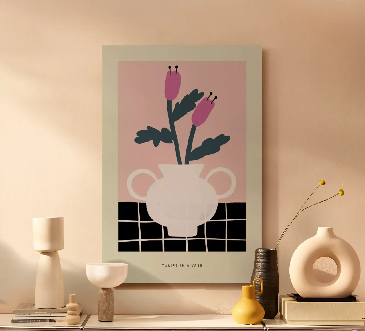 Tulips In A Vase alluminio dibond da Studio One
