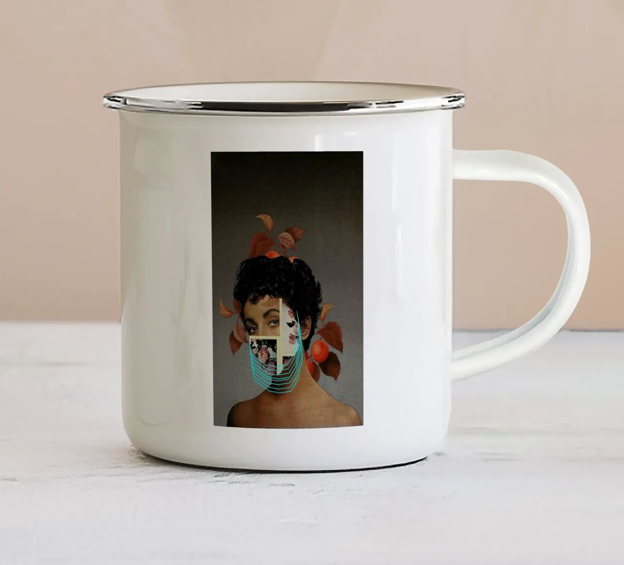 Zed enamel mug by Frank Moth