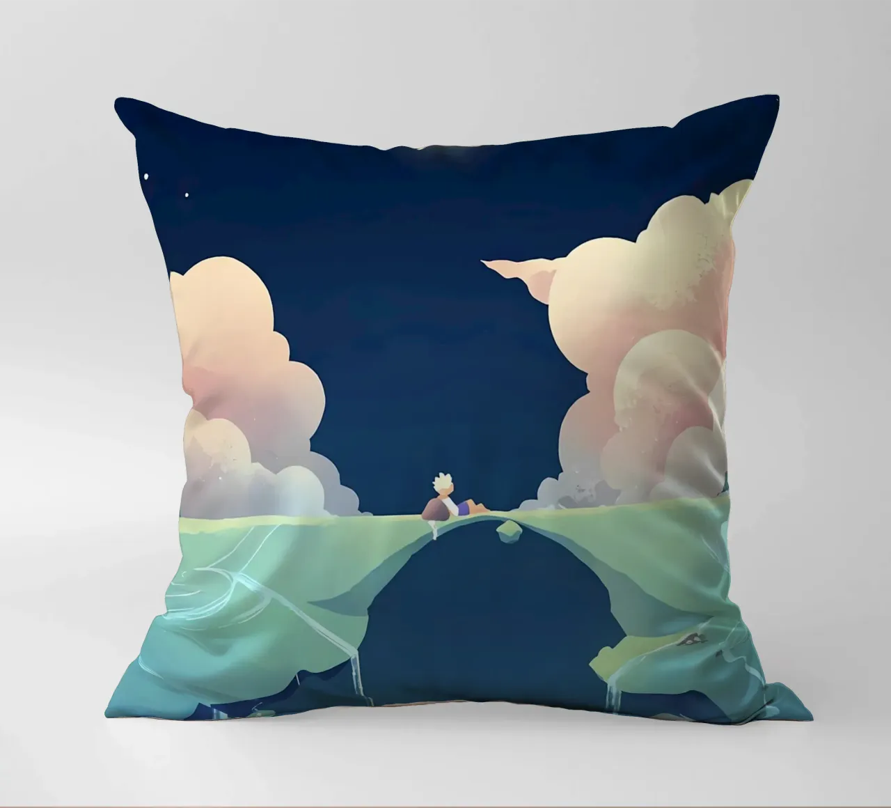 Stelle Nuvole E Ponti Lofi Art cuscino da LoFi Gallery