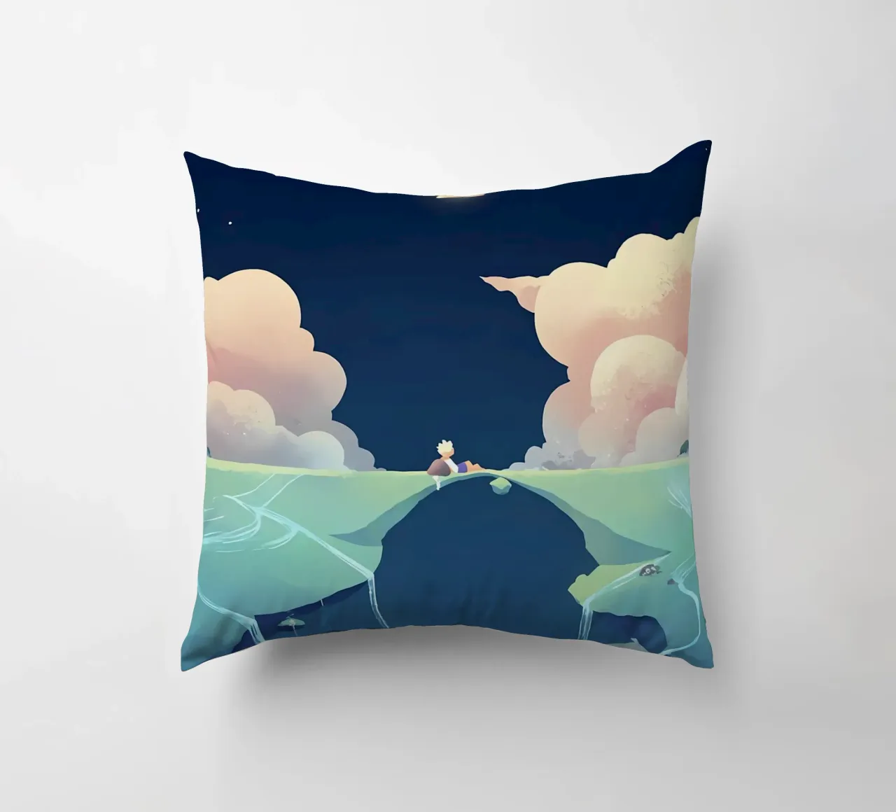 Stelle Nuvole E Ponti Lofi Art cuscino da LoFi Gallery