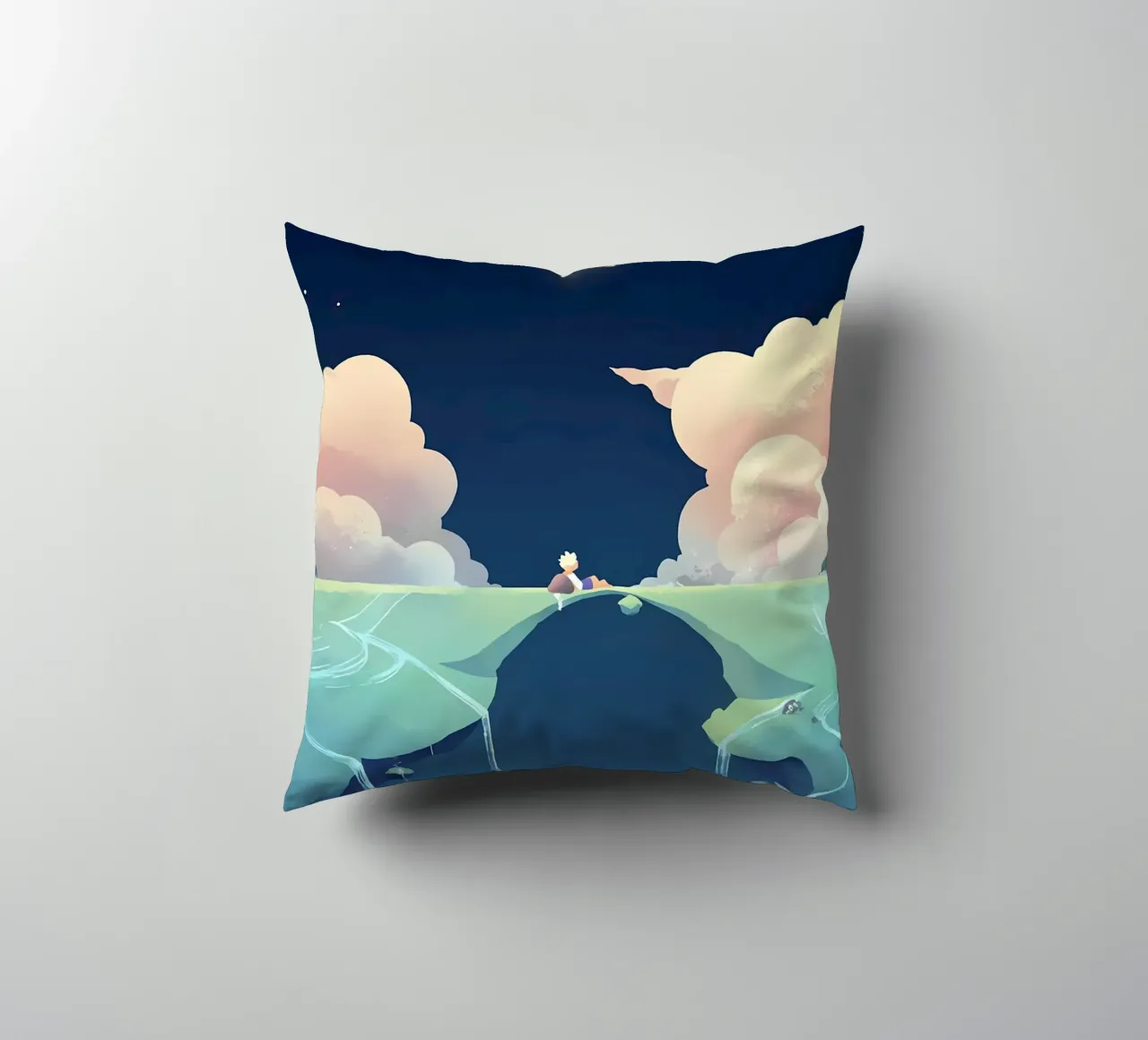 Stelle Nuvole E Ponti Lofi Art cuscino da LoFi Gallery