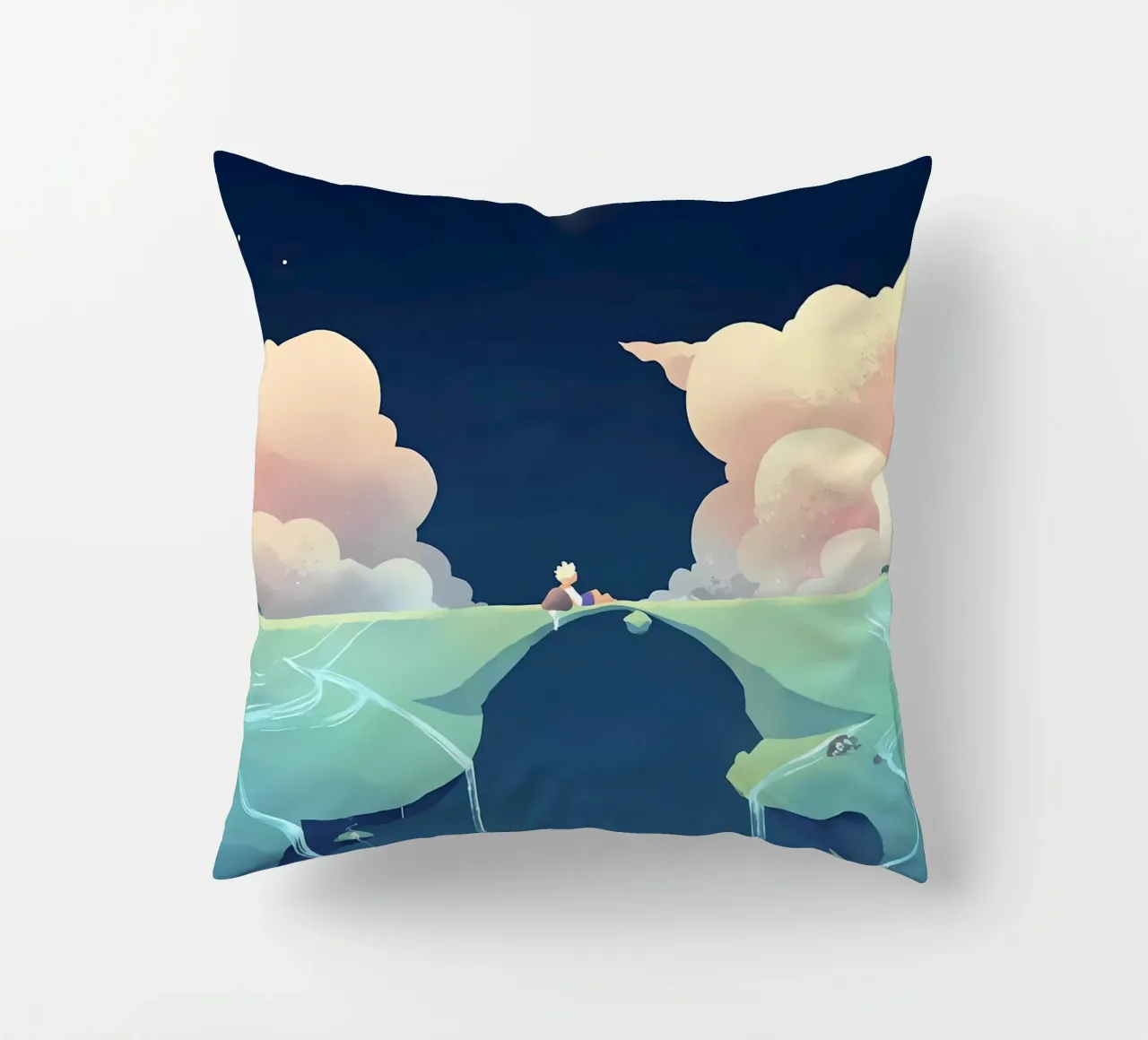 Stelle Nuvole E Ponti Lofi Art cuscino da LoFi Gallery