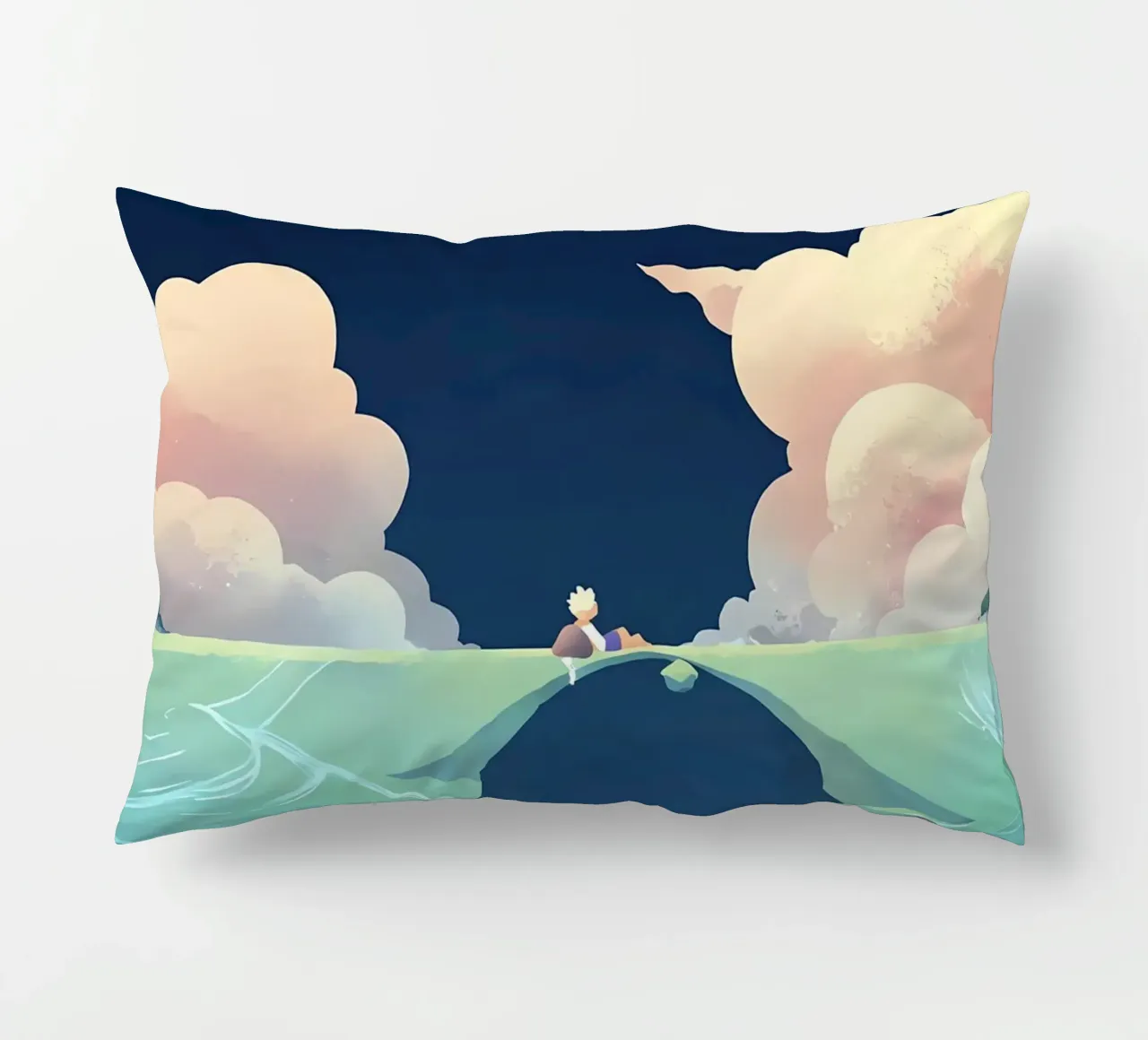 Stelle Nuvole E Ponti Lofi Art cuscino da LoFi Gallery