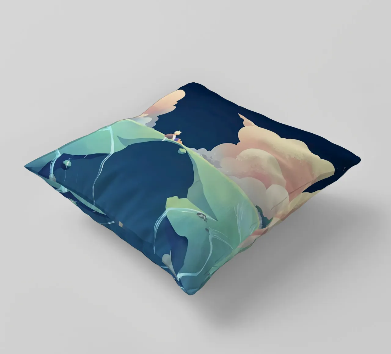 Stelle Nuvole E Ponti Lofi Art cuscino da LoFi Gallery