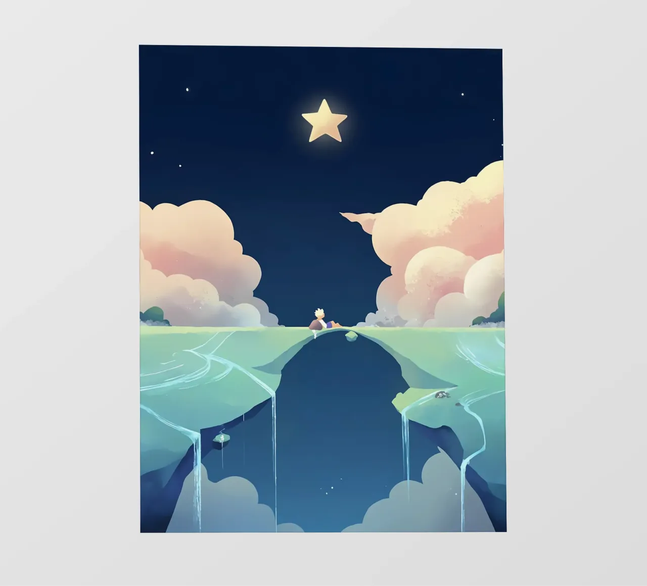 Stelle Nuvole E Ponti Lofi Art pellicola backlit da LoFi Gallery