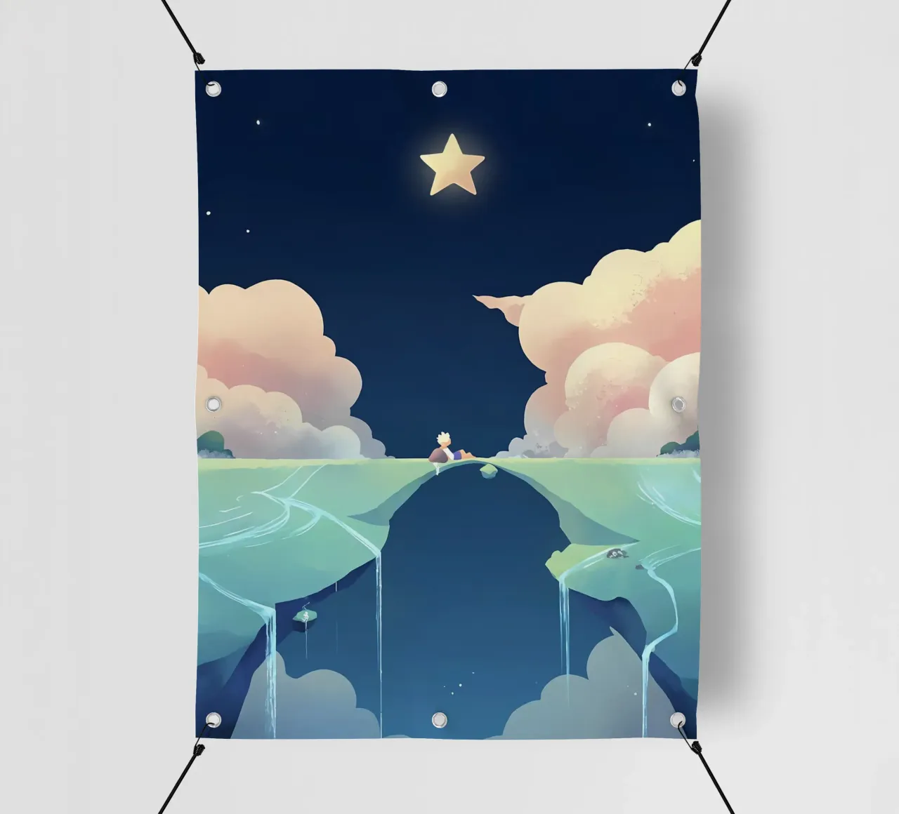 Stelle Nuvole E Ponti Lofi Art telo in pvc da LoFi Gallery