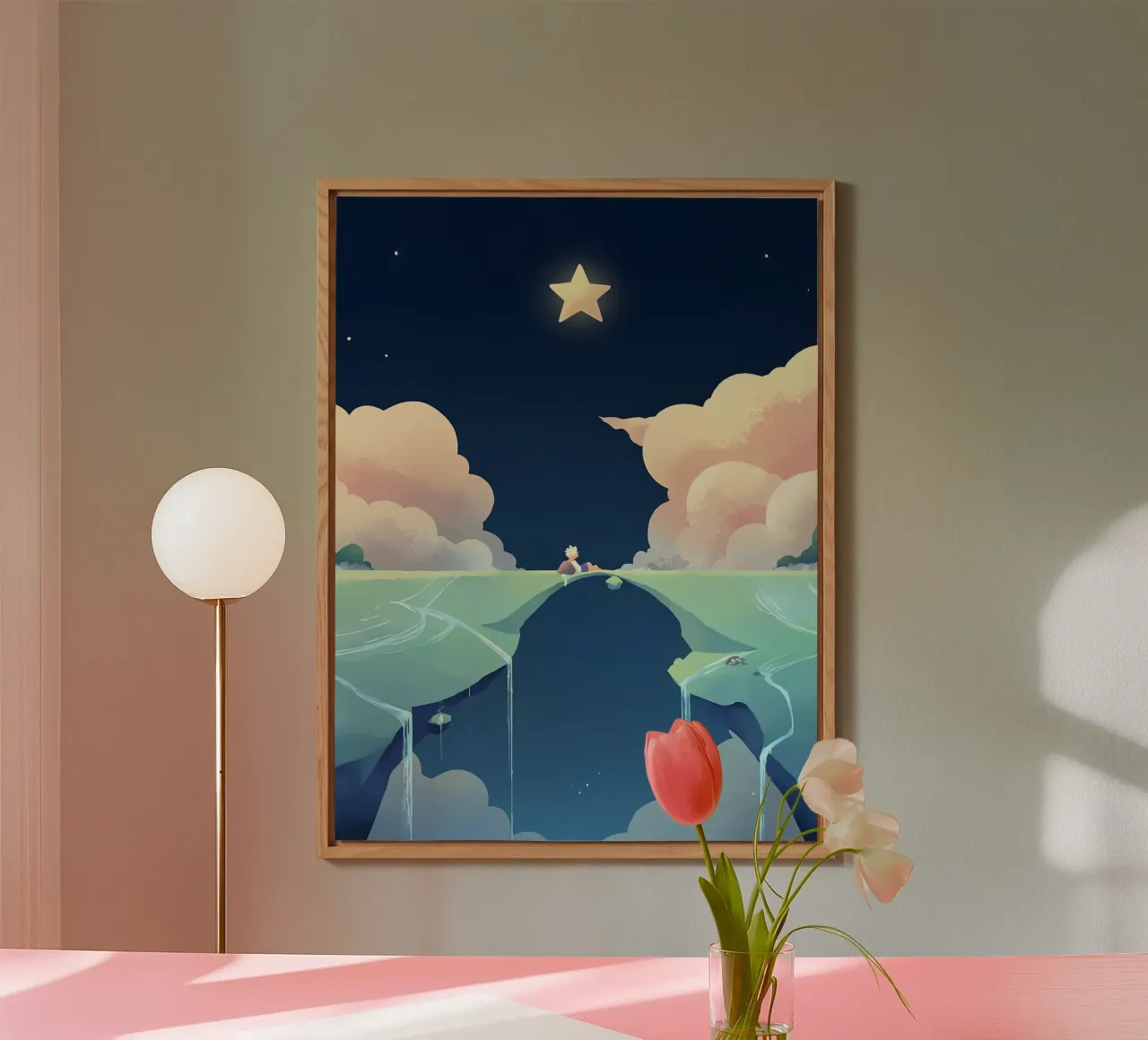 Stelle Nuvole E Ponti Lofi Art alluminio dibond da LoFi Gallery