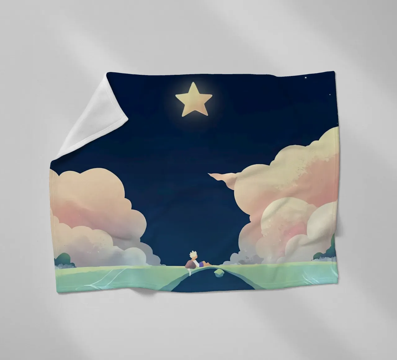 Stelle Nuvole E Ponti Lofi Art coperta in pile da LoFi Gallery