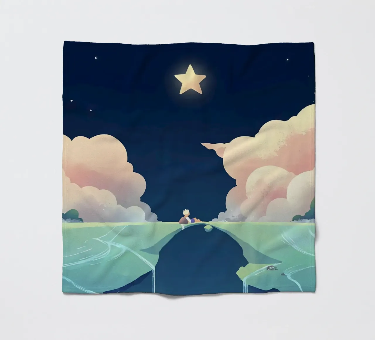 Stelle Nuvole E Ponti Lofi Art coperta in pile da LoFi Gallery