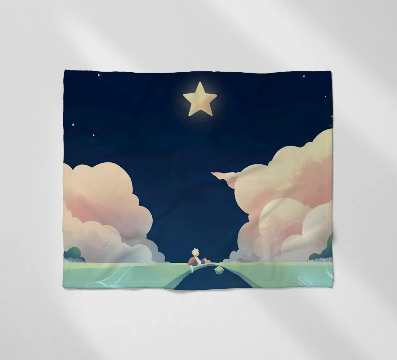 Stelle Nuvole E Ponti Lofi Art coperta in pile da LoFi Gallery