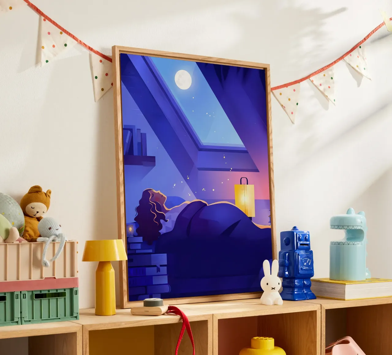 Sleeping Under The Moon Lofi Art metacrilato de LoFi Gallery