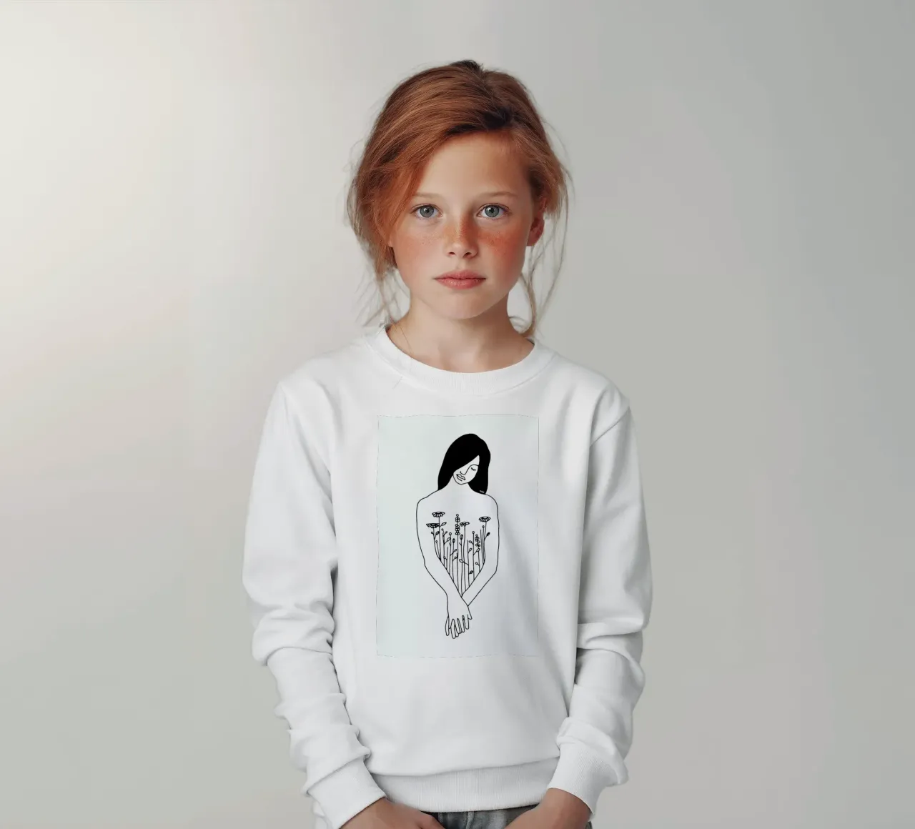 Flowers Inside Me kids sweatshirt by Ninhol