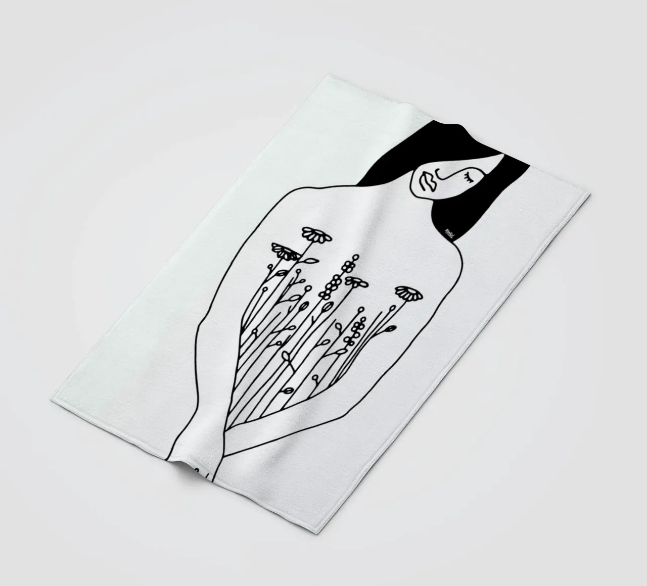 Flowers Inside Me fleece blanket by Ninhol