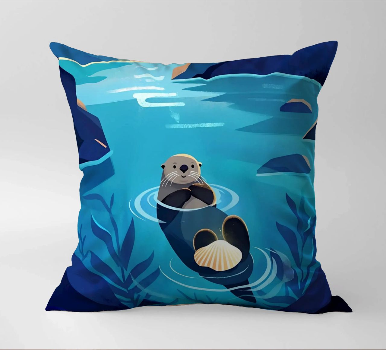 Feeling Like Floating lontra Arte Lofi cuscino da LoFi Gallery