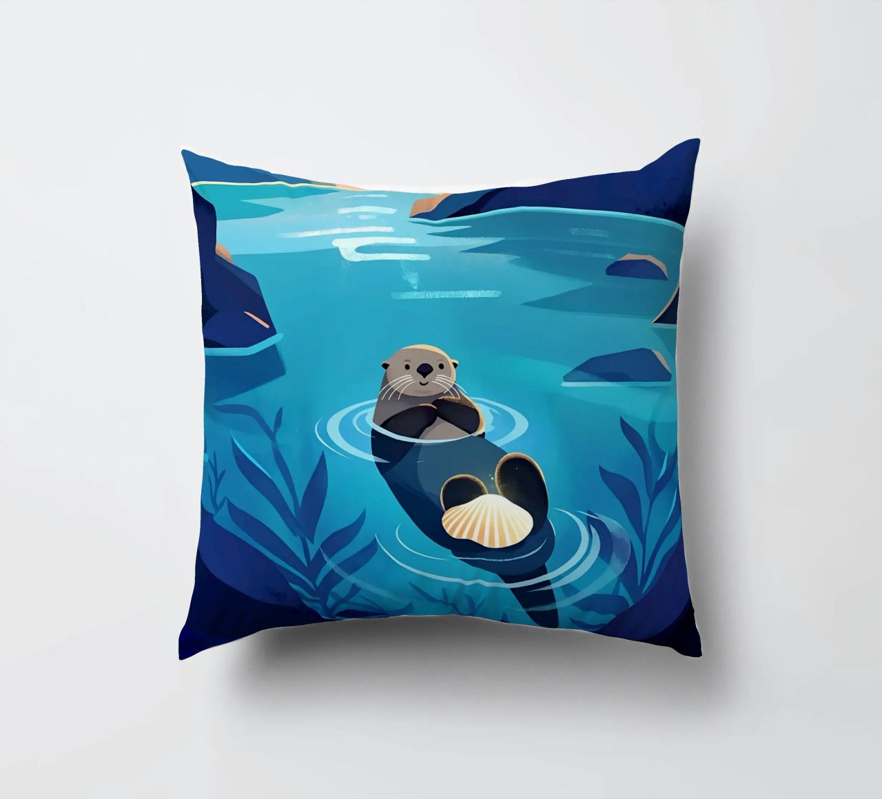 Feeling Like Floating lontra Arte Lofi cuscino da LoFi Gallery