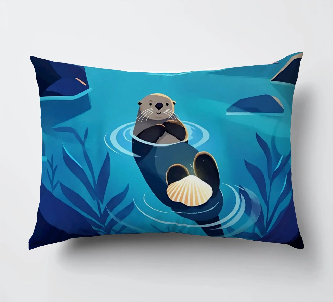Feeling Like Floating lontra Arte Lofi cuscino da LoFi Gallery