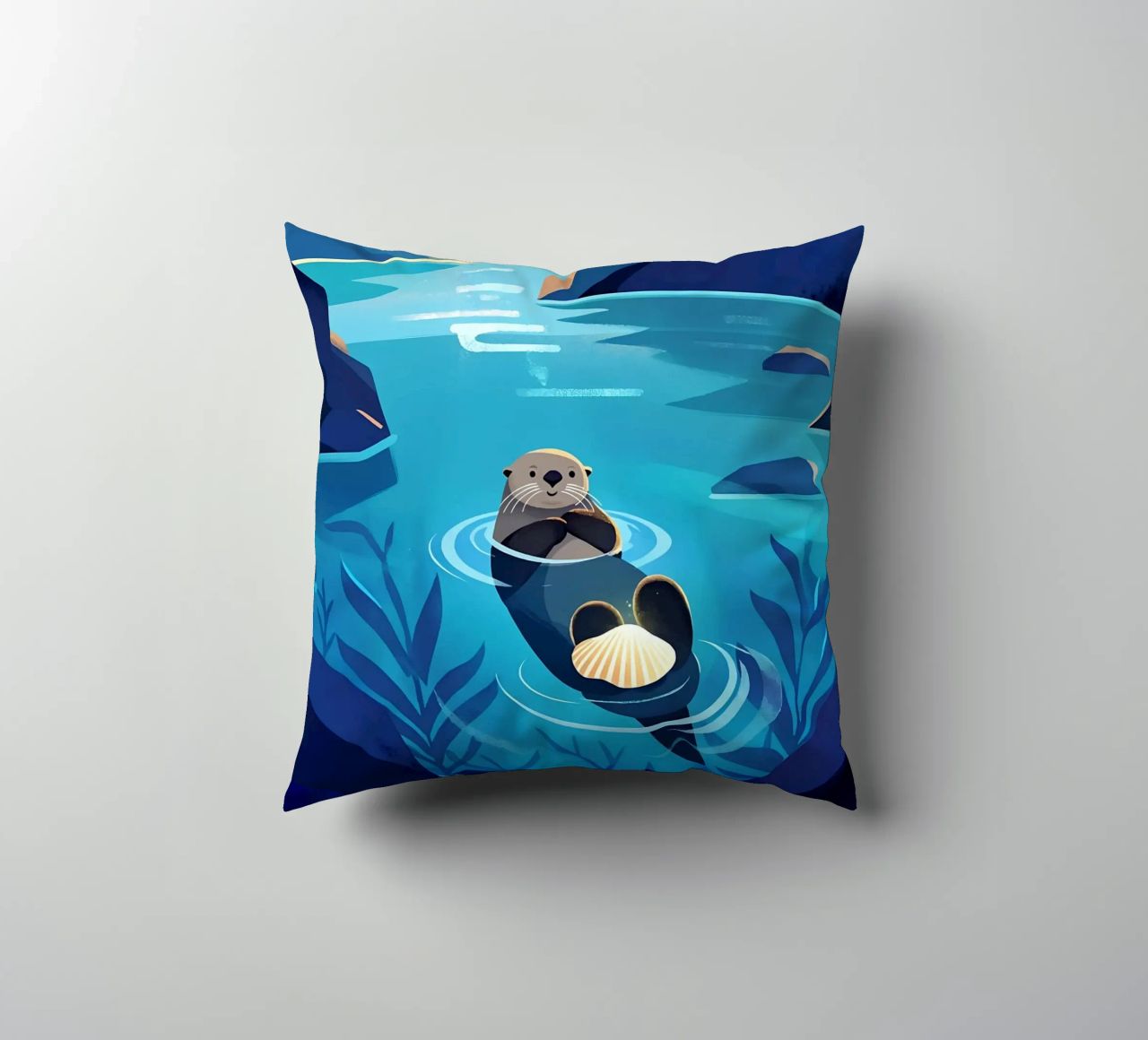 Feeling Like Floating lontra Arte Lofi cuscino da LoFi Gallery