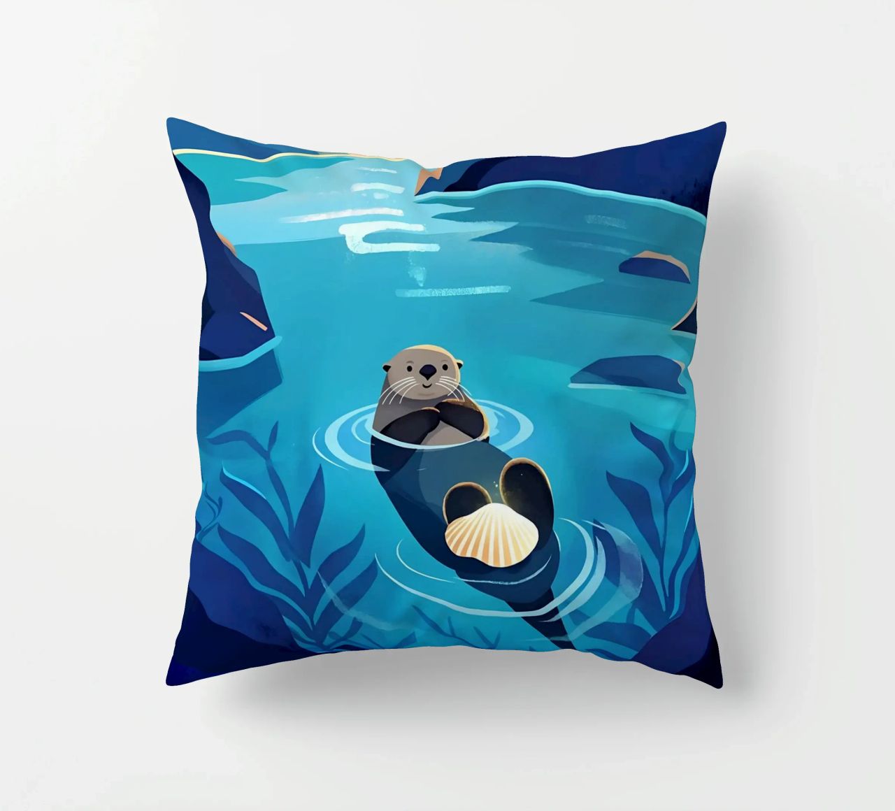 Feeling Like Floating lontra Arte Lofi cuscino da LoFi Gallery