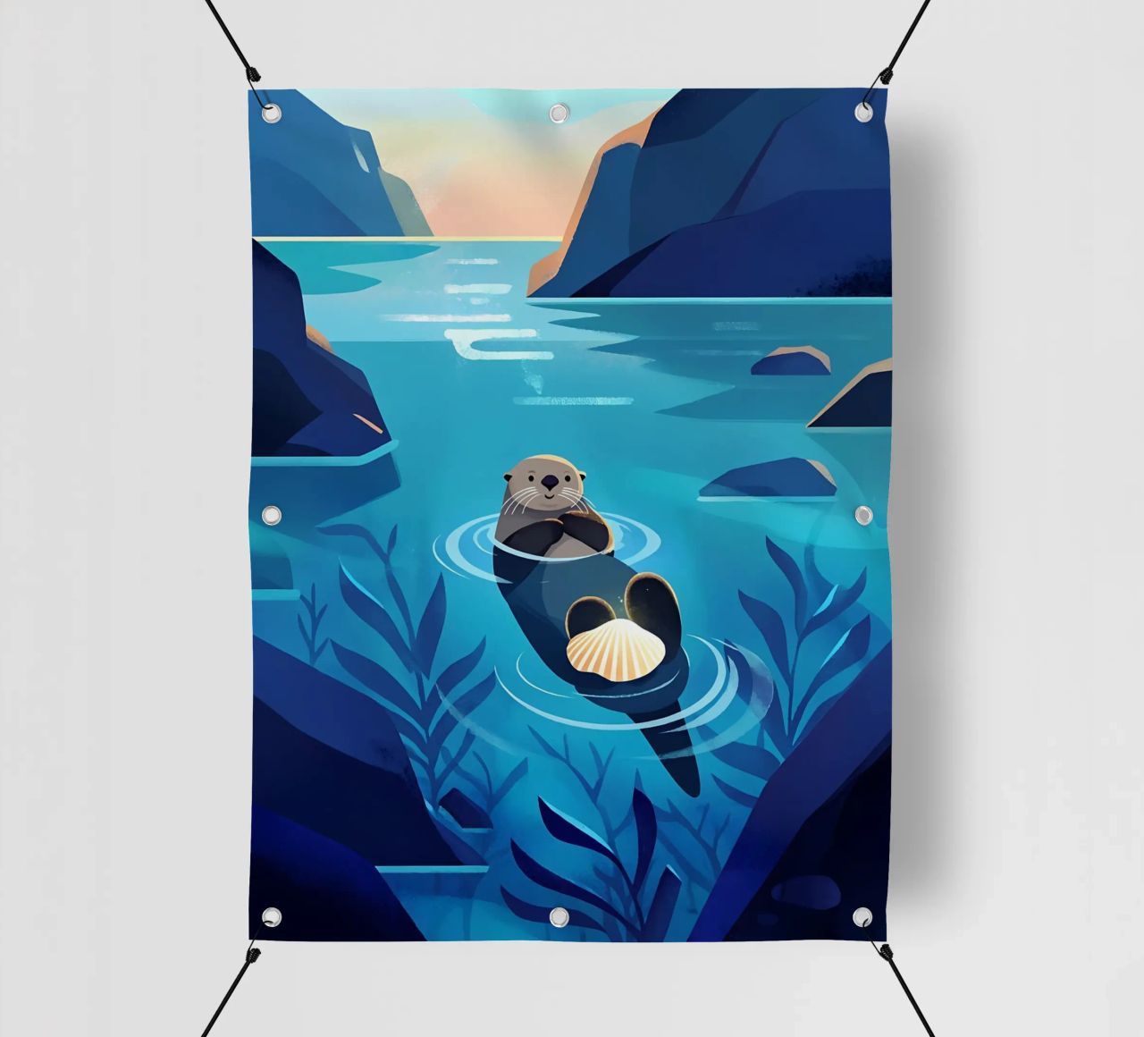 Feeling Like Floating lontra Arte Lofi telo in pvc da LoFi Gallery