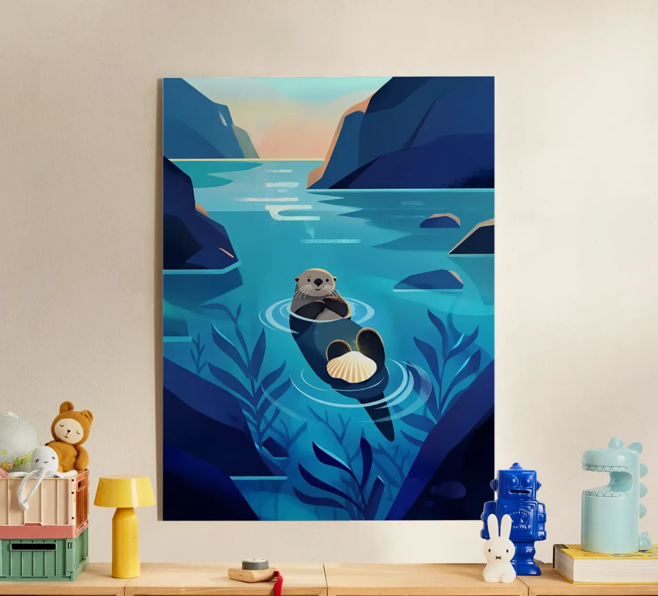 Feeling Like Floating nutria Lofi Art metacrilato de LoFi Gallery