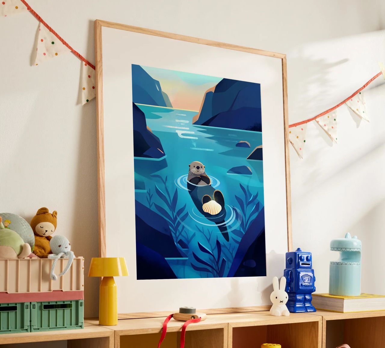 Feeling Like Floating lontra Arte Lofi poster da LoFi Gallery