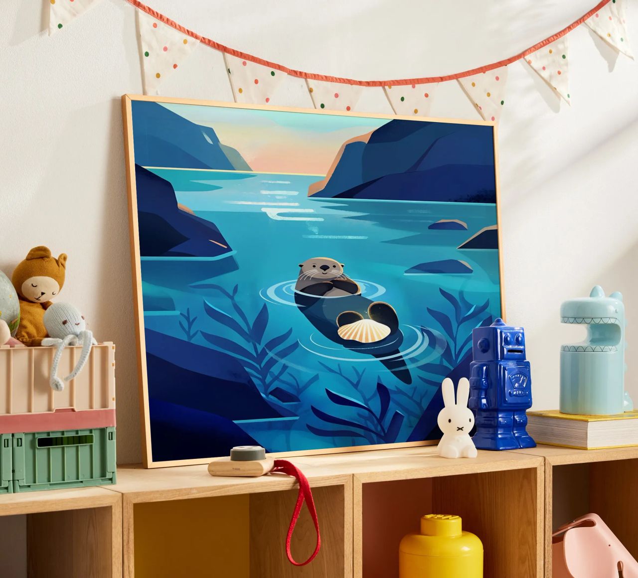 Feeling Like Floating lontra Arte Lofi poster da LoFi Gallery