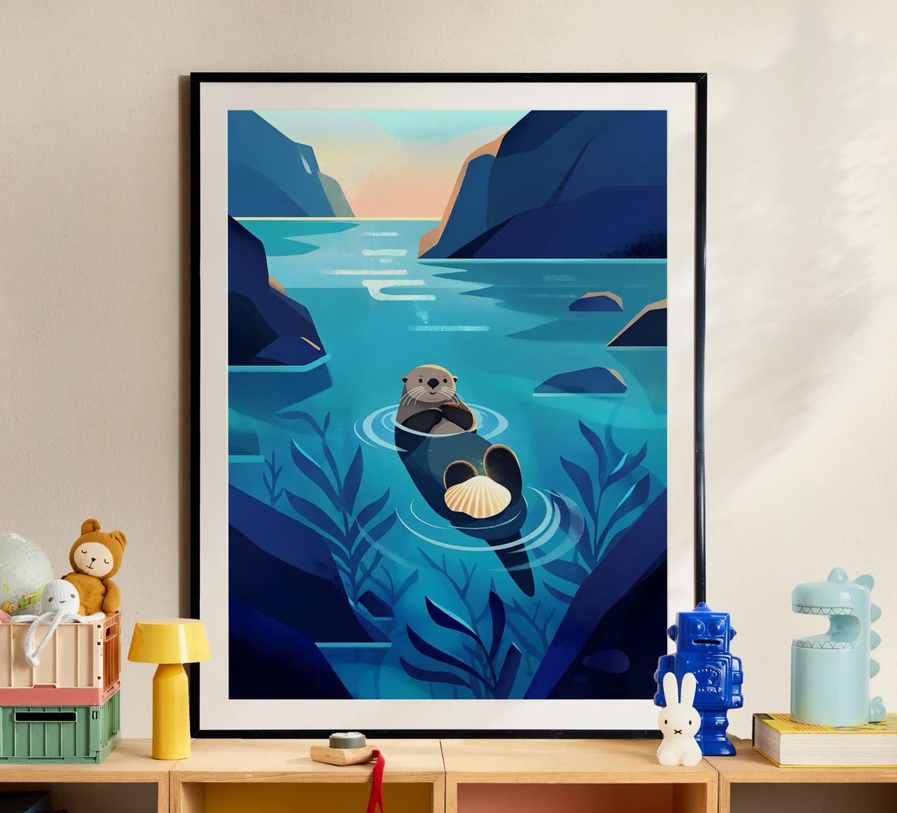 Feeling Like Floating lontra Arte Lofi poster da LoFi Gallery