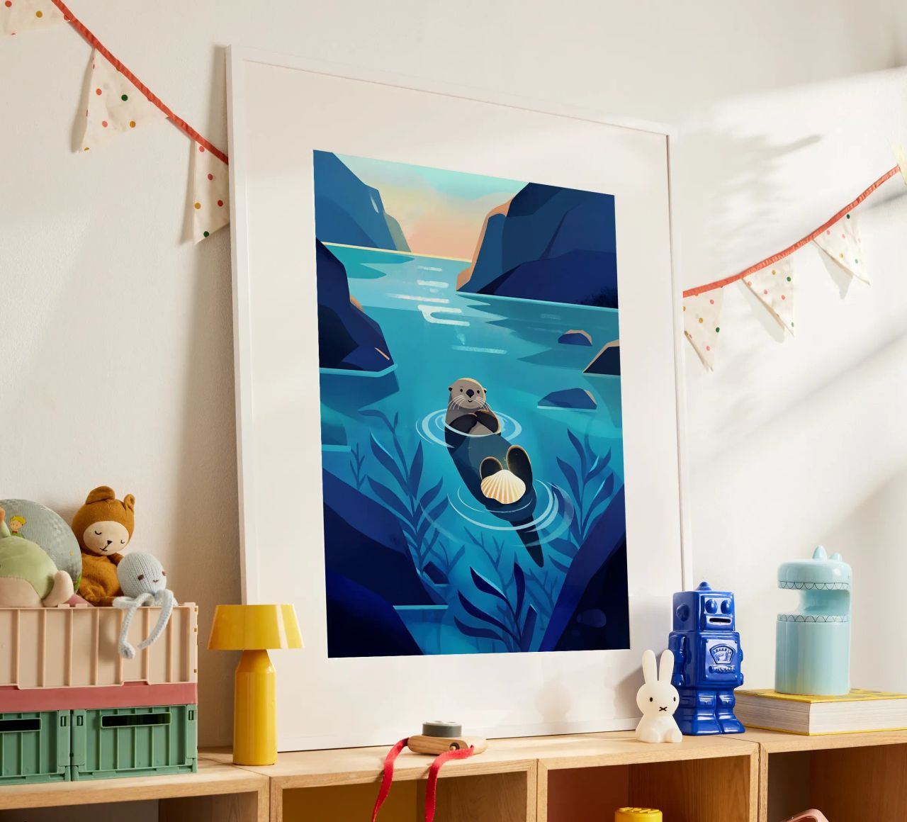 Feeling Like Floating lontra Arte Lofi poster da LoFi Gallery