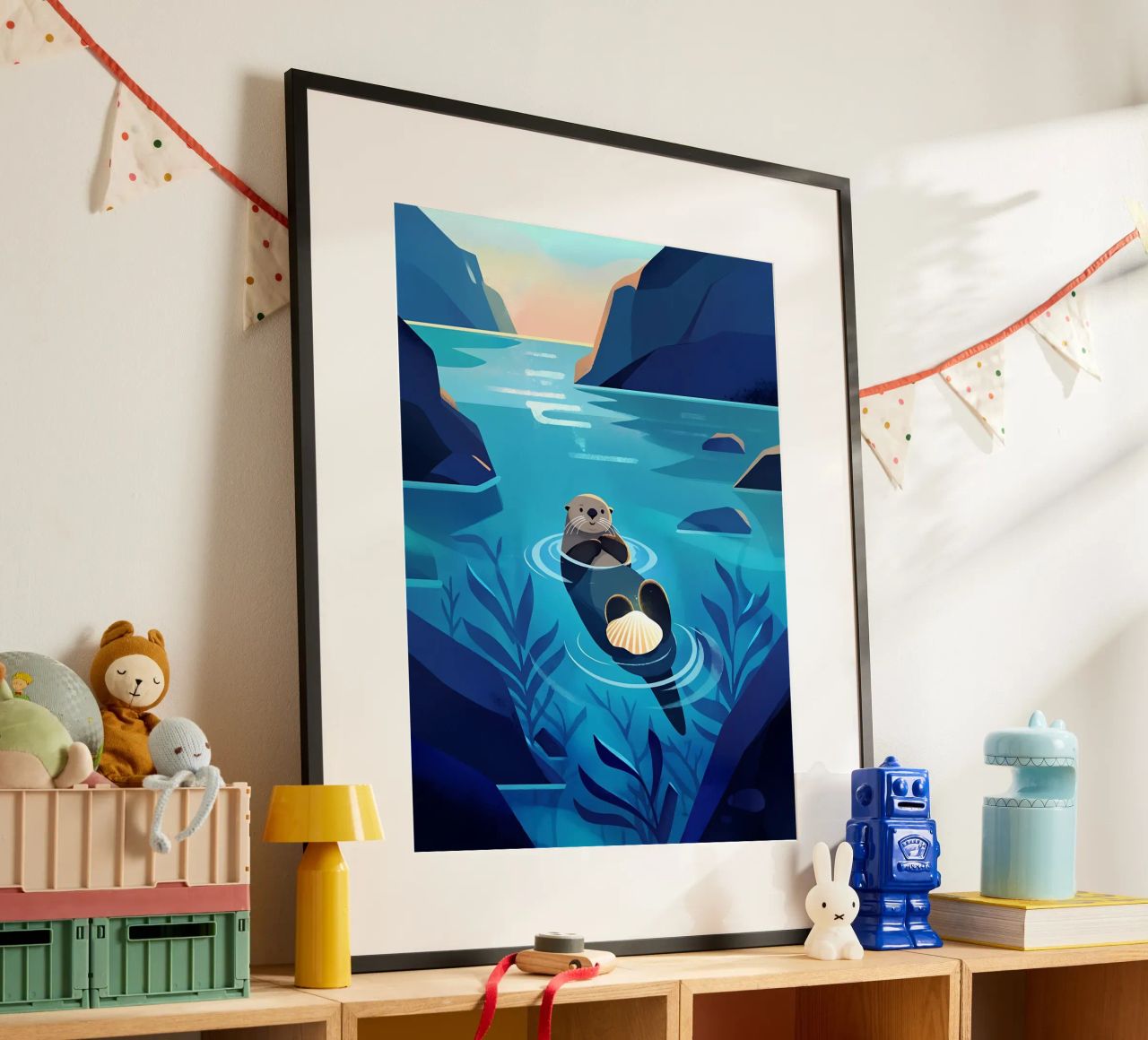 Feeling Like Floating lontra Arte Lofi poster da LoFi Gallery