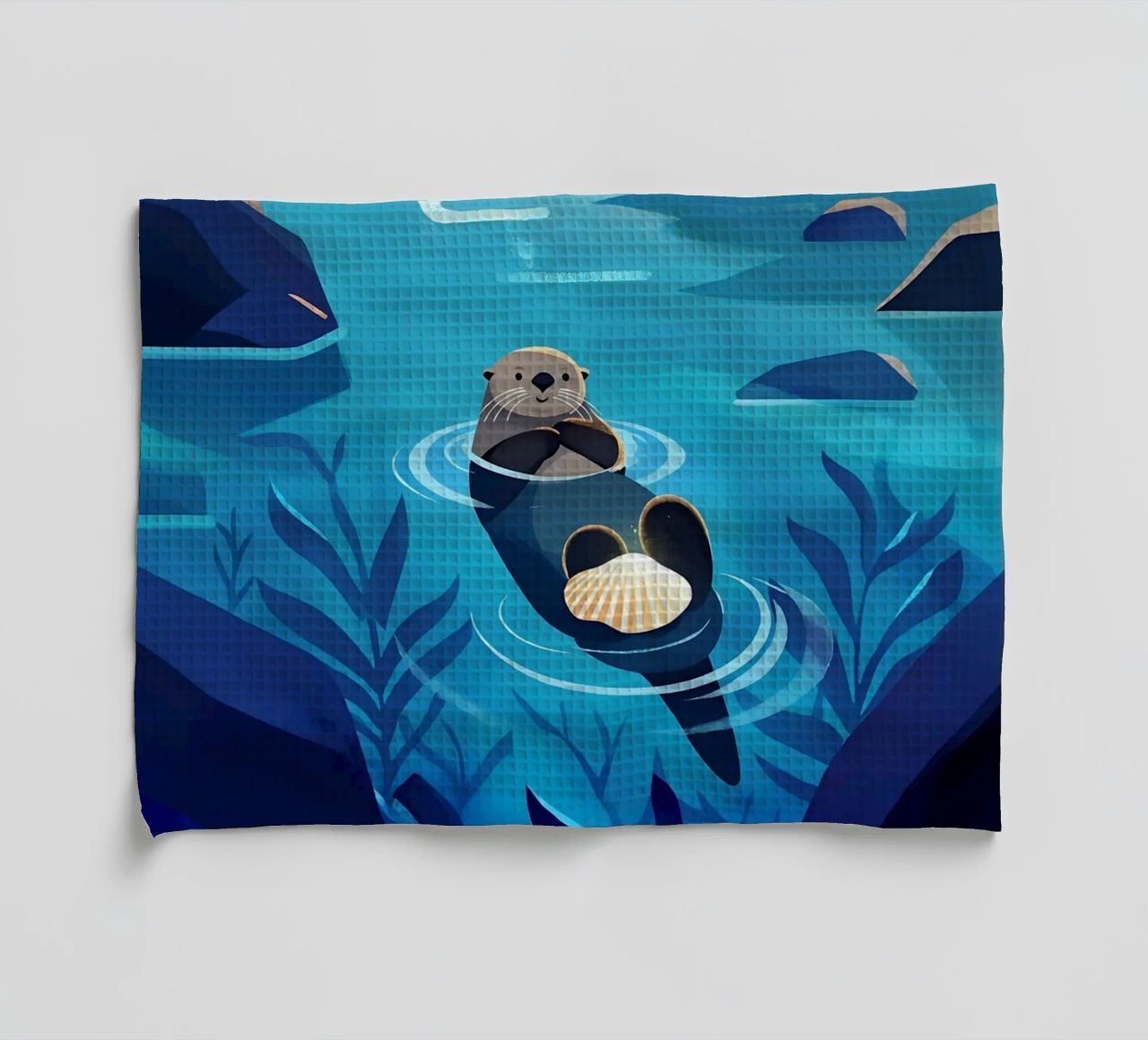 Feeling Like Floating lontra Arte Lofi canovaccio da cucina da LoFi Gallery
