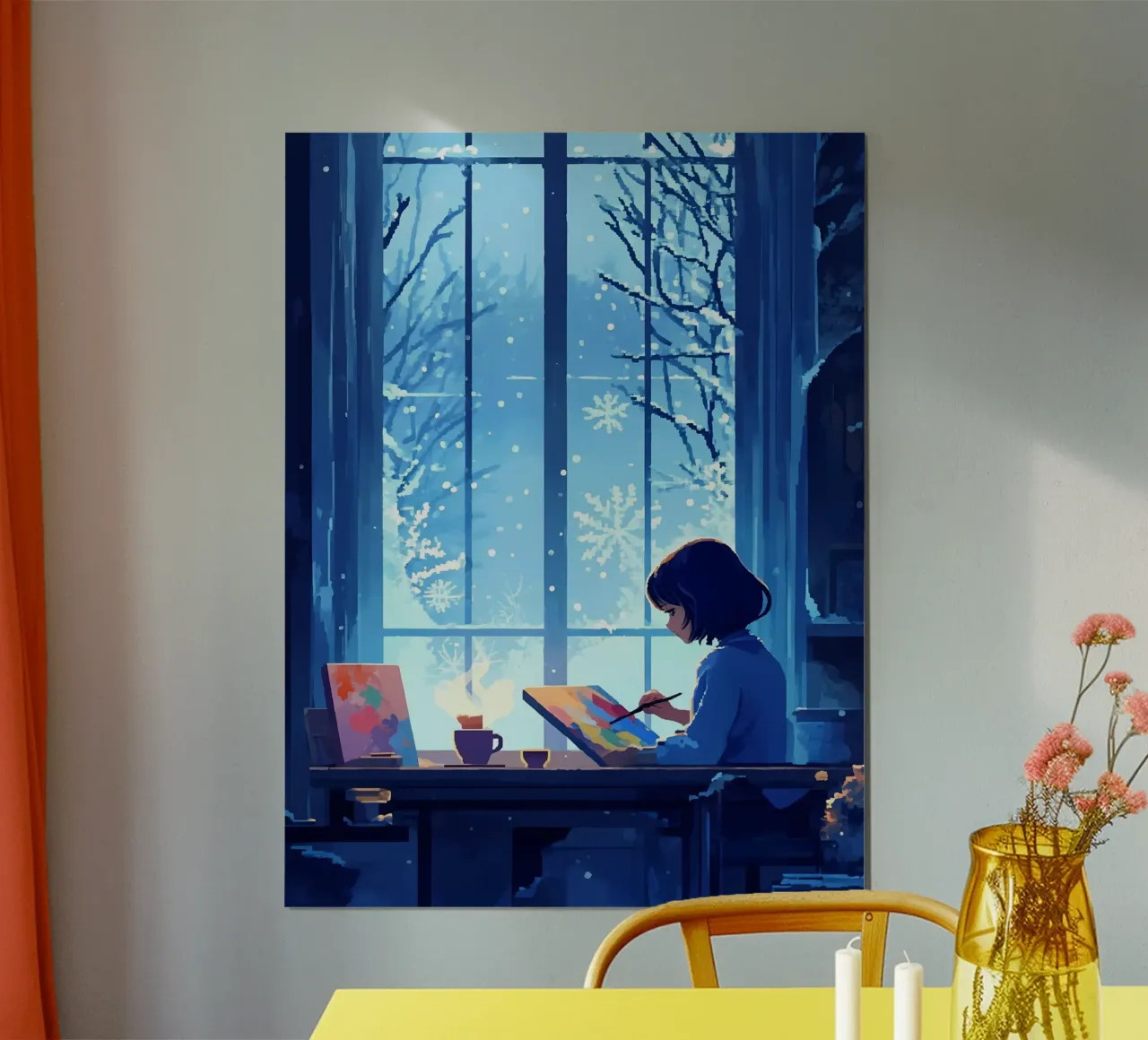 Pittura in inverno notte Lofi Art carta hahnemühle da LoFi Gallery