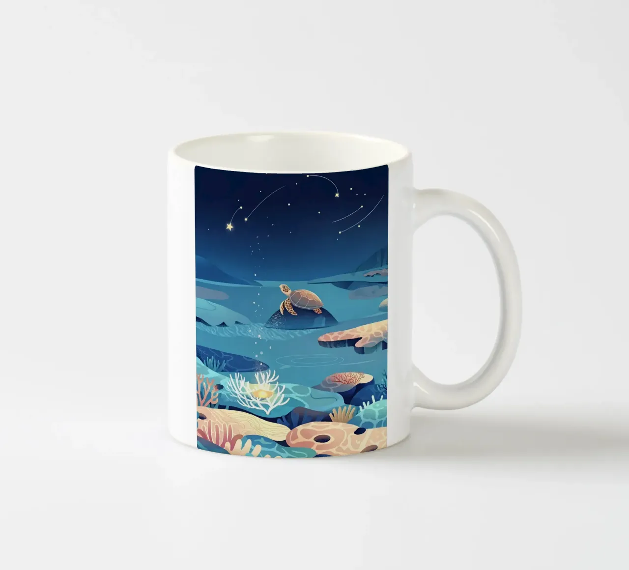 Tartaruga in mare Lofi Art tazza in ceramica da LoFi Gallery