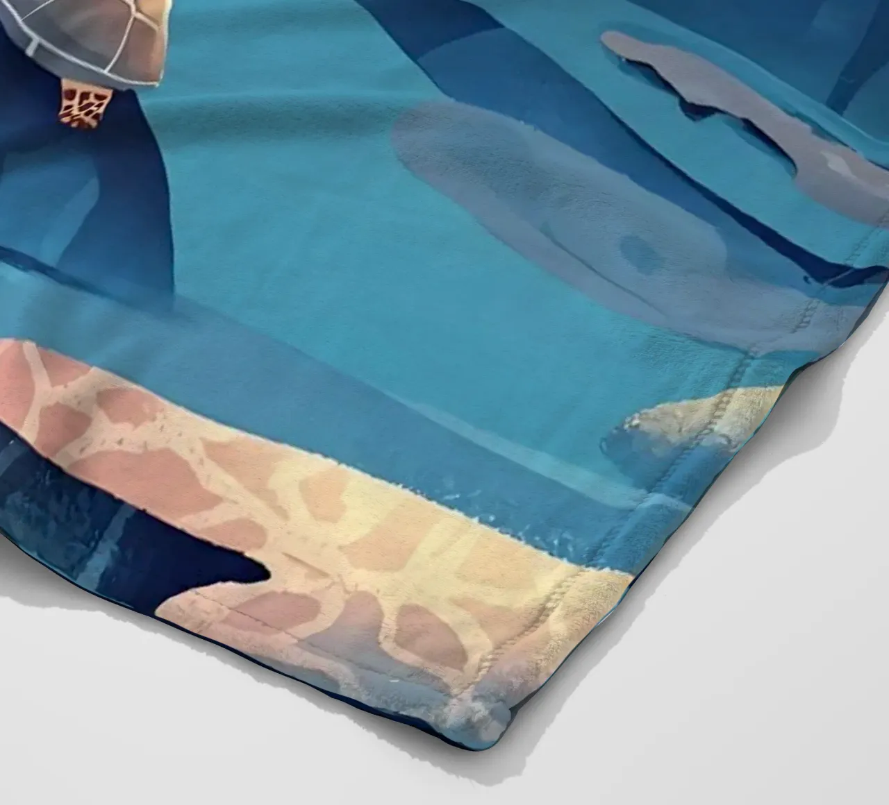 Tartaruga in mare Lofi Art coperta in pile da LoFi Gallery