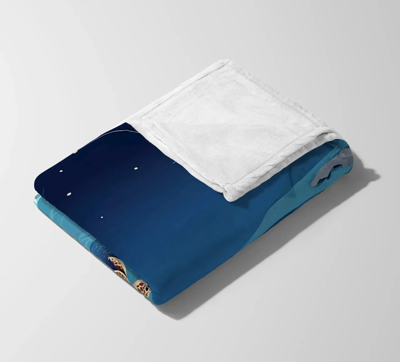 Tartaruga in mare Lofi Art coperta in pile da LoFi Gallery