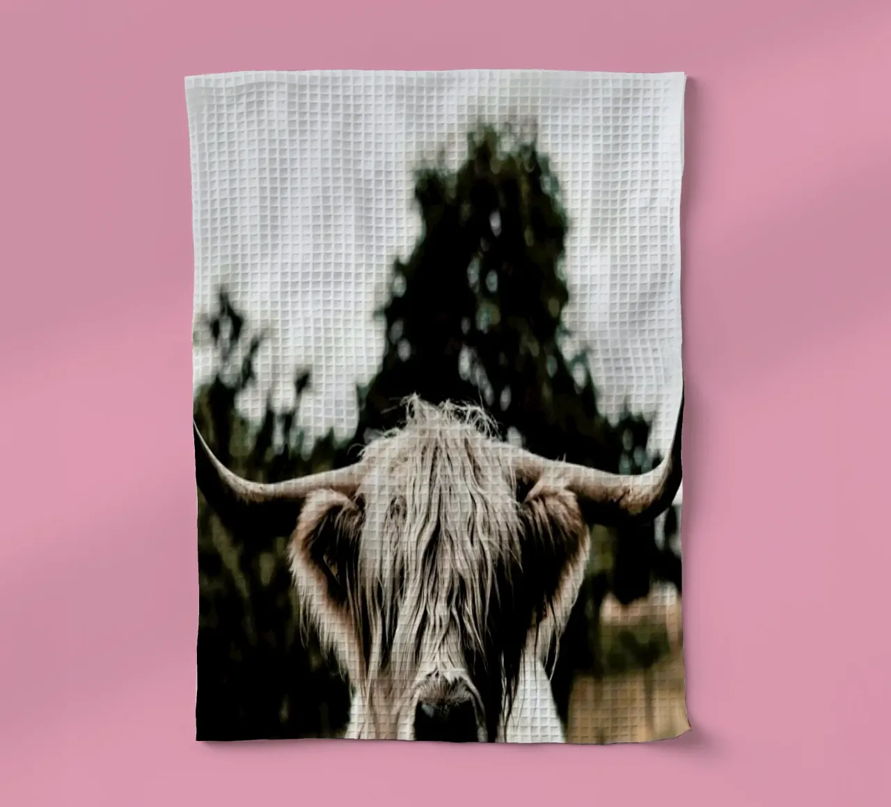 Boris Highland Cow tea towel by Natural Kingdom