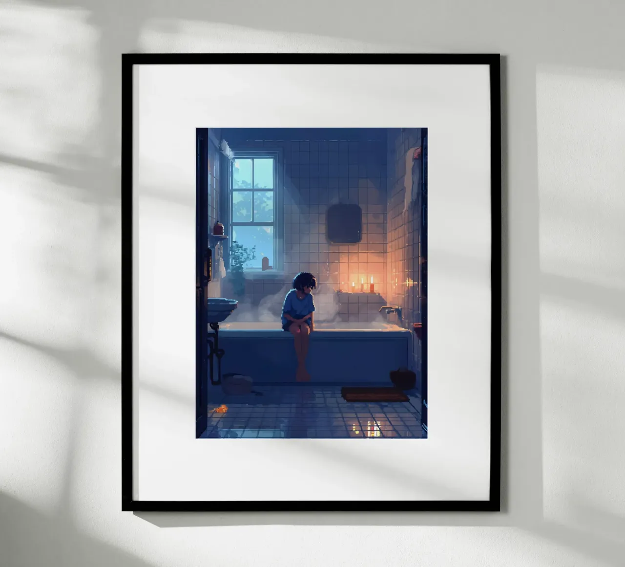 Ragazza nella vasca da bagno Lofi Art poster da LoFi Gallery