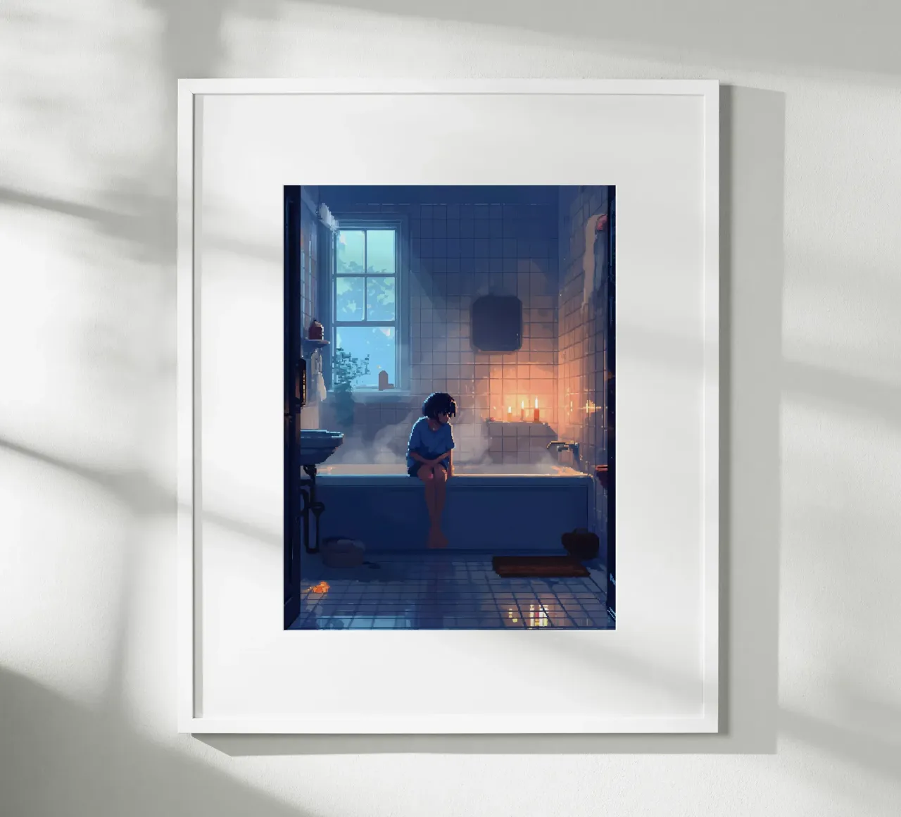 Ragazza nella vasca da bagno Lofi Art poster da LoFi Gallery