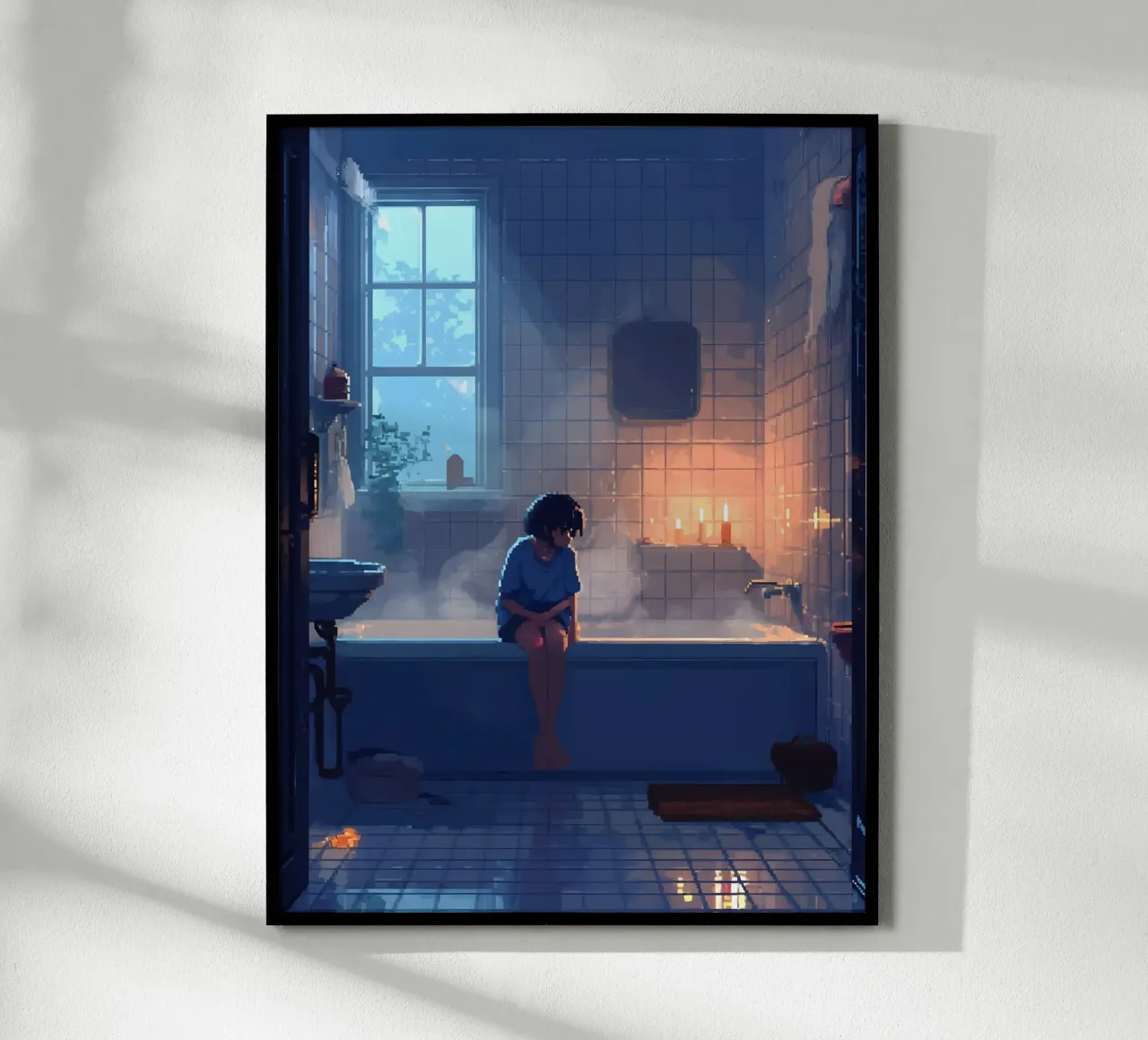 Ragazza nella vasca da bagno Lofi Art poster da LoFi Gallery
