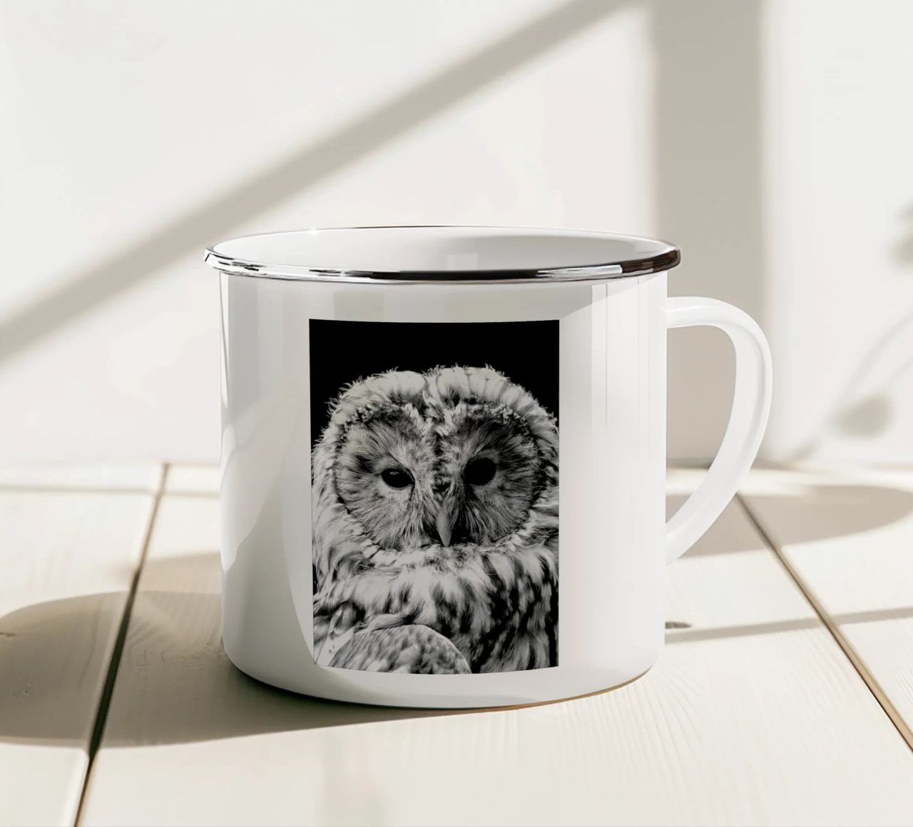 Wise Owl tazza in smalto da Natural Kingdom