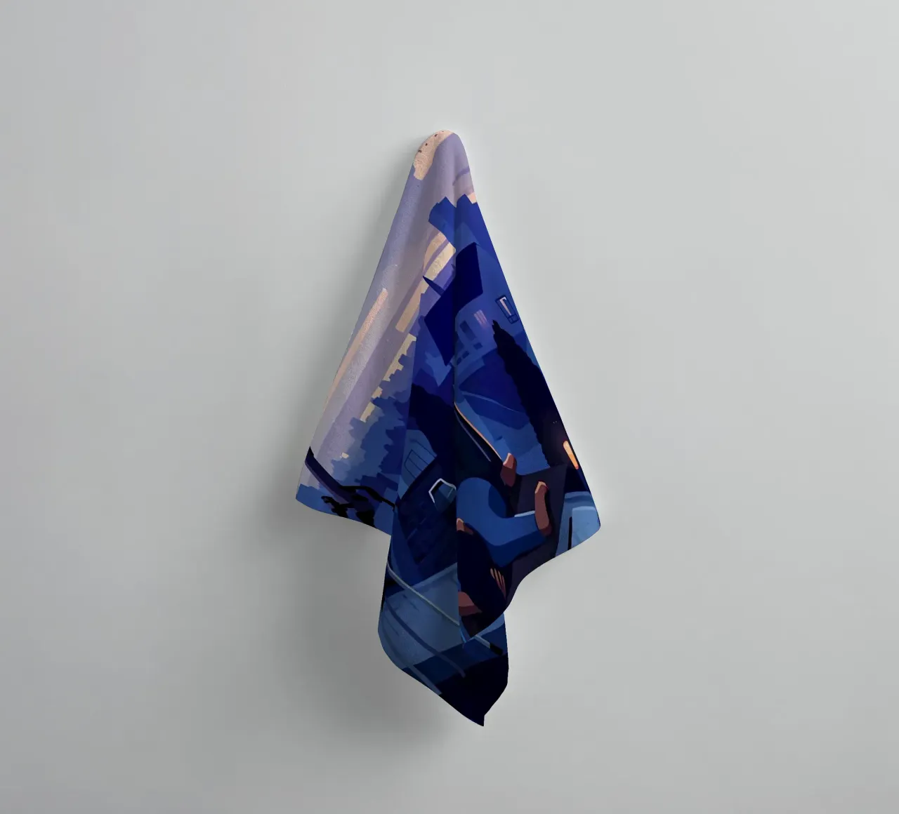 Looking AT Meteor Shower At Night Sky Lofi Art towel by LoFi Gallery