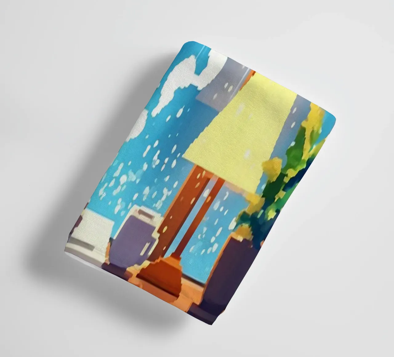 Fille assise à la fenêtre dans une nuit pluvieuse Lofi Art serviette de bain de LoFi Gallery