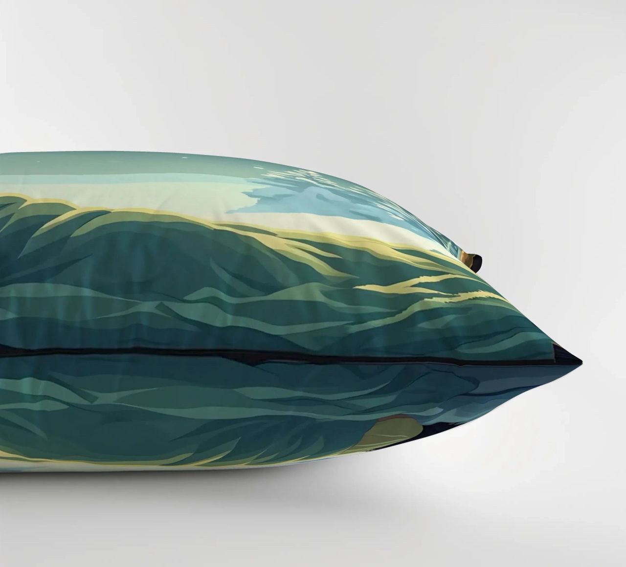 Dormir sous la lune en hiver Nuit Lofi Art coussin de LoFi Gallery
