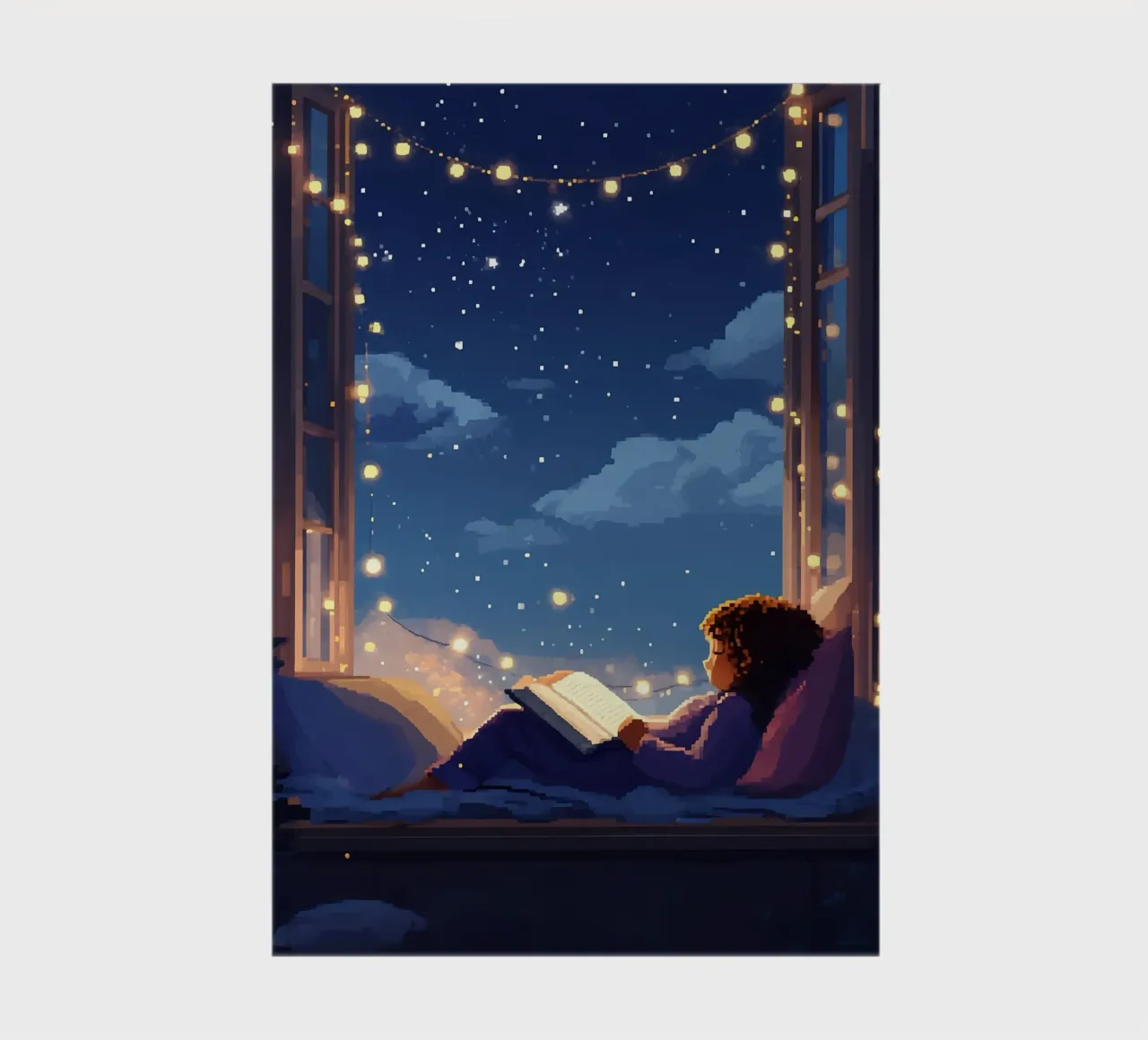 Lecture sous la nuit des festivals Lofi Art carnet de notes de LoFi Gallery