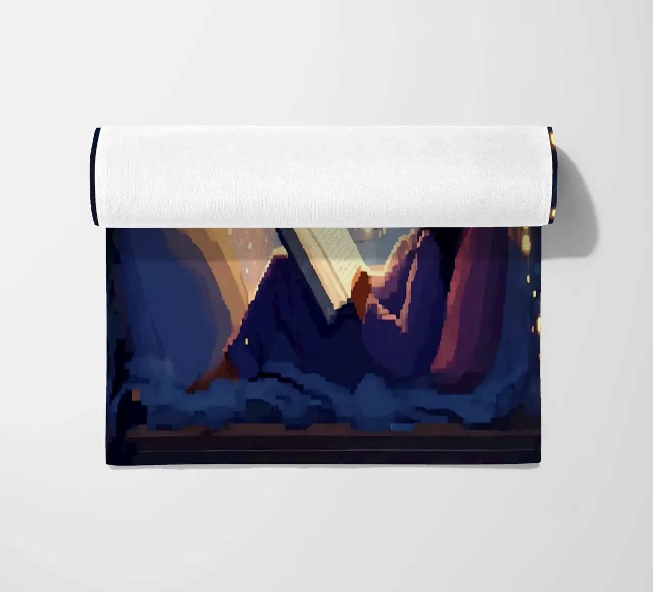 Lecture sous la nuit des festivals Lofi Art serviette de plage de LoFi Gallery