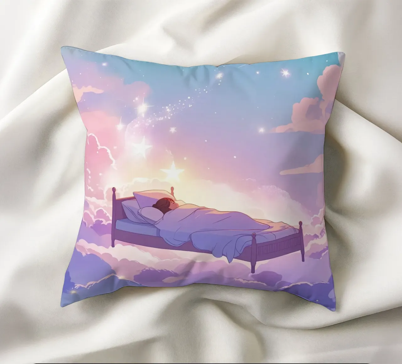 Sognando sulla nuvola Lofi Art cuscino da LoFi Gallery