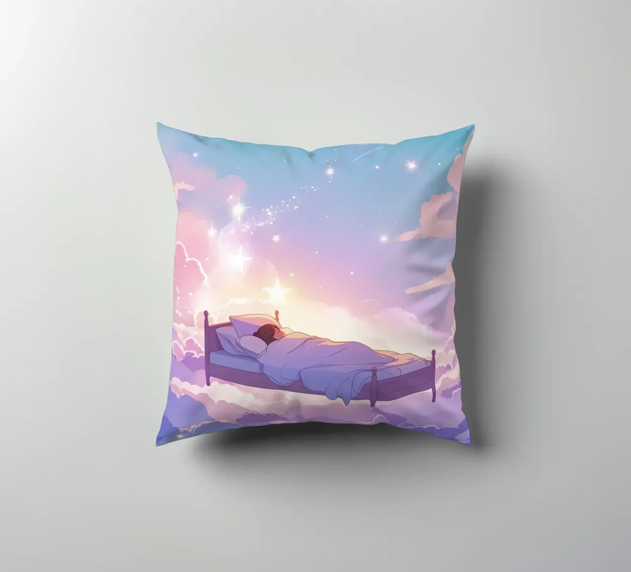 Sognando sulla nuvola Lofi Art cuscino da LoFi Gallery