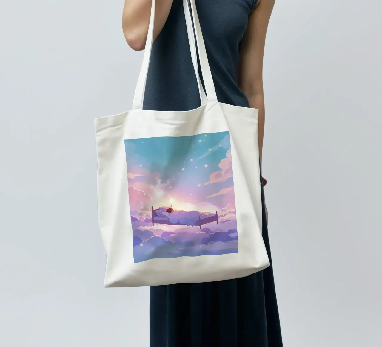Sognando sulla nuvola Lofi Art borsa in juta da LoFi Gallery