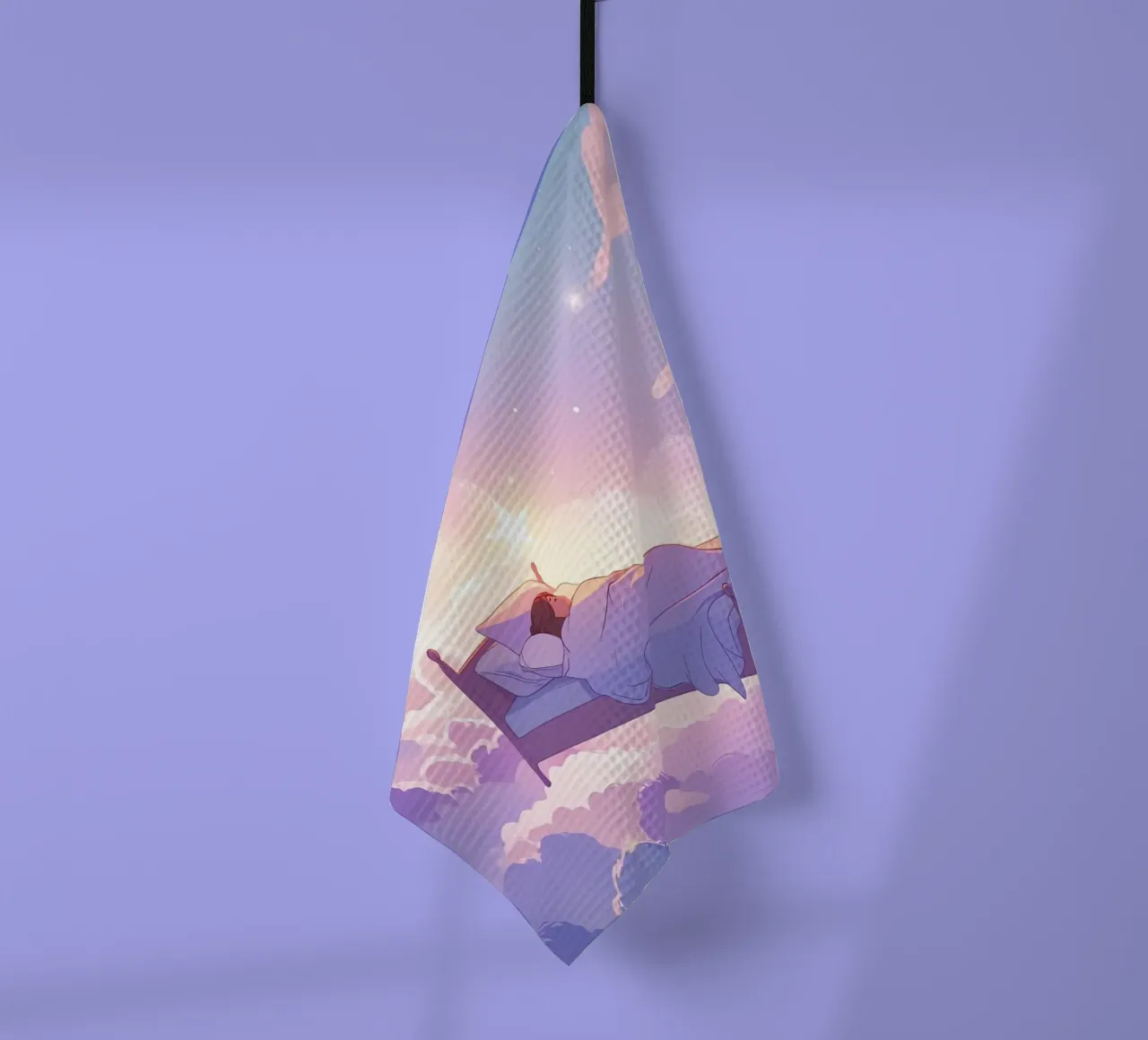 Sognando sulla nuvola Lofi Art canovaccio da cucina da LoFi Gallery