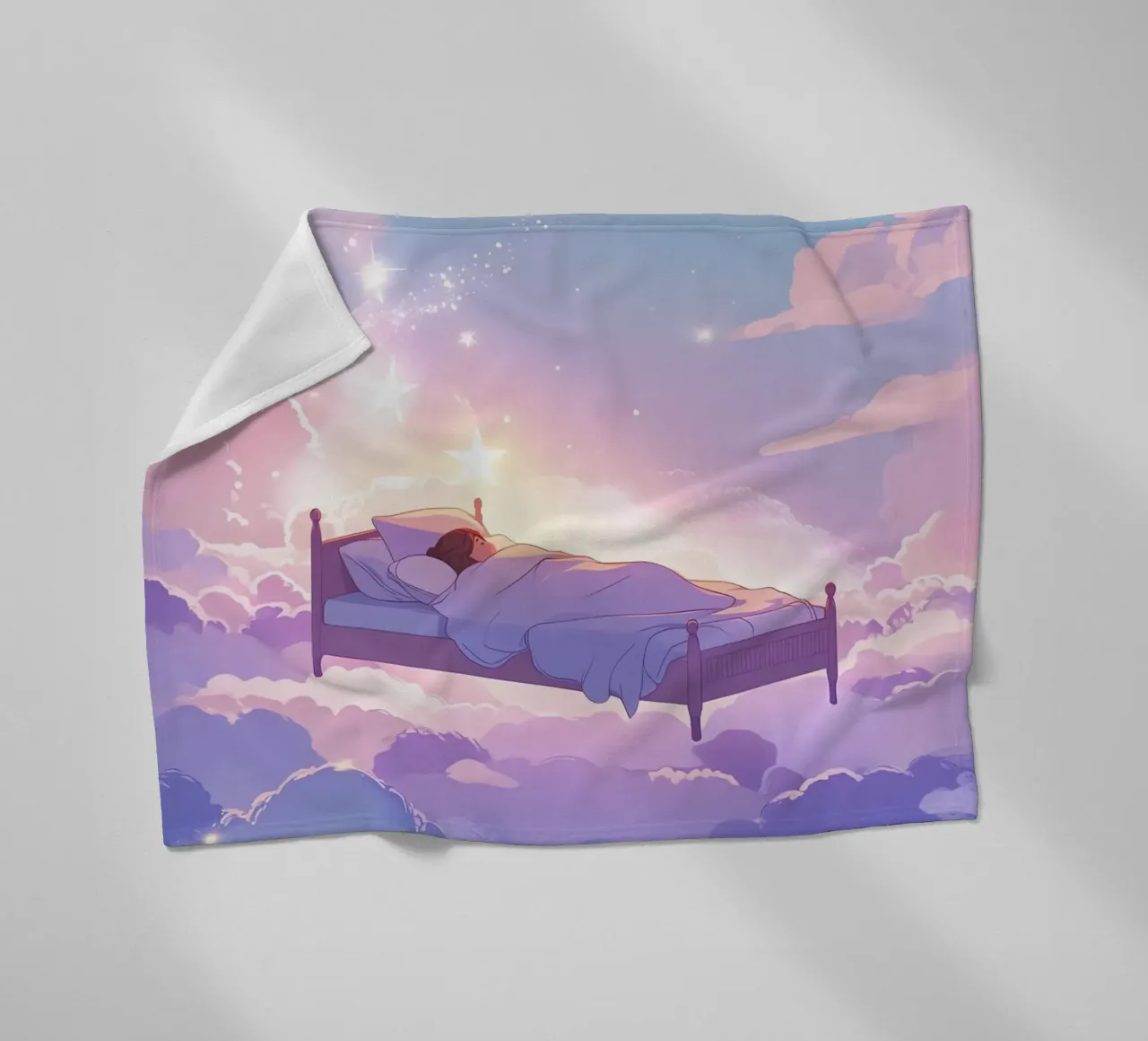 Sognando sulla nuvola Lofi Art coperta in pile da LoFi Gallery
